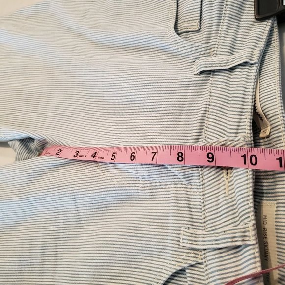 PILCRO & The Letterpress by Anthropologie Mid Rise Skinny Striped Pants, Size 29 - Picture 6 of 9
